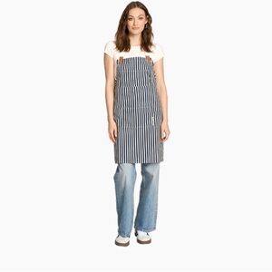 Business & Pleasure Co. Lauren's Navy Stripe Apron, New!